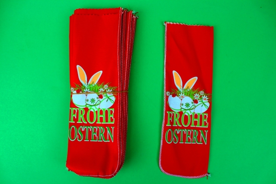 Osk BETEX # O-69 "Frohe Ostern" rot ca. 400 g Füllgewicht