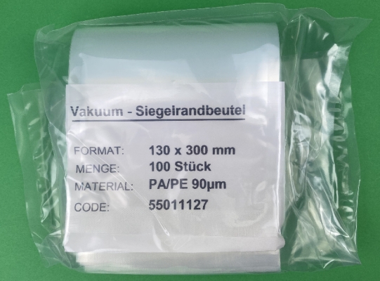 Vakuumbeutel glatt ohne Wabenstruktur - 130mm x 300mm