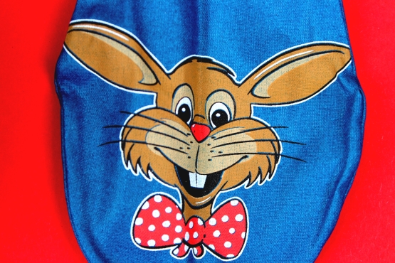 Preview: Osk BETEX # O-43 "Osterei mit Hasenkopf" blau ca. 350 g Füllgewicht