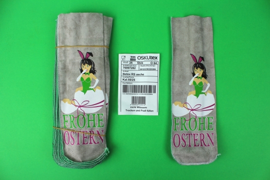 Osk BETEX # O-64 "Frohe Ostern/Überraschungsei" grau ca. 400 g Füllgewicht