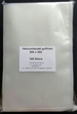 Vakuumbeutel goffriert - 200mm x 300mm -